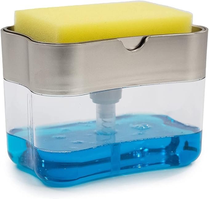 Porta esponja con dispenser de jabon