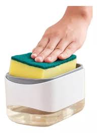 Porta esponja con dispenser de jabon