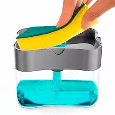 Porta esponja con dispenser de jabon